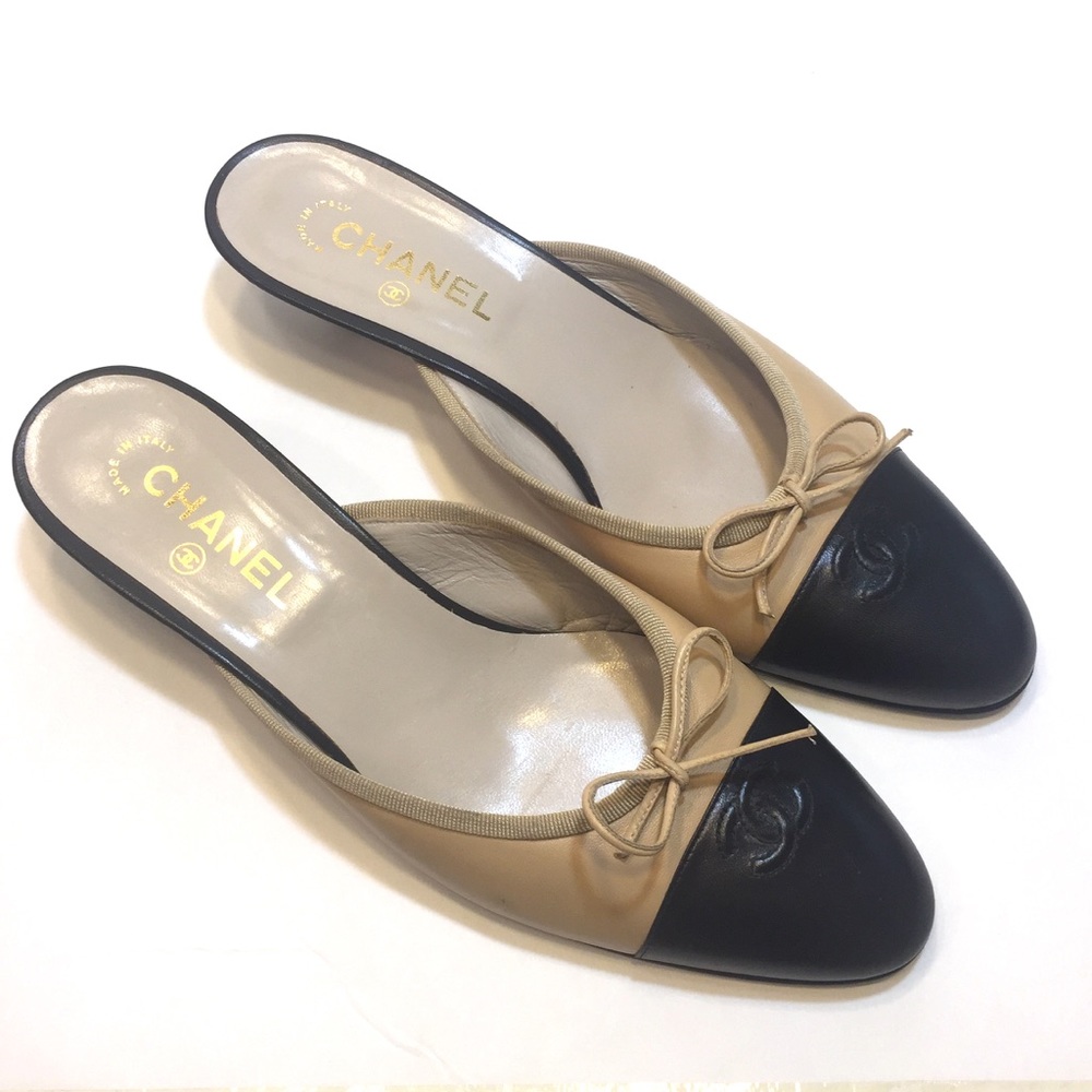 Chanel Two Tone Mules